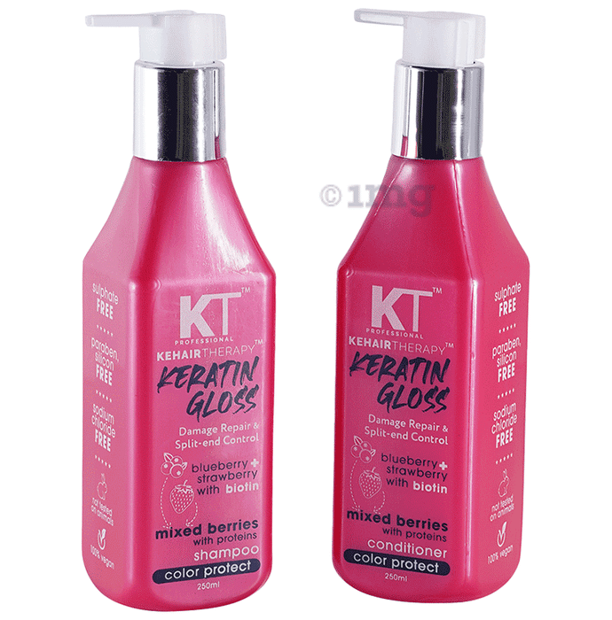 KT Professional Keratin Gloss Shampoo & Conditioner (250ml Each)