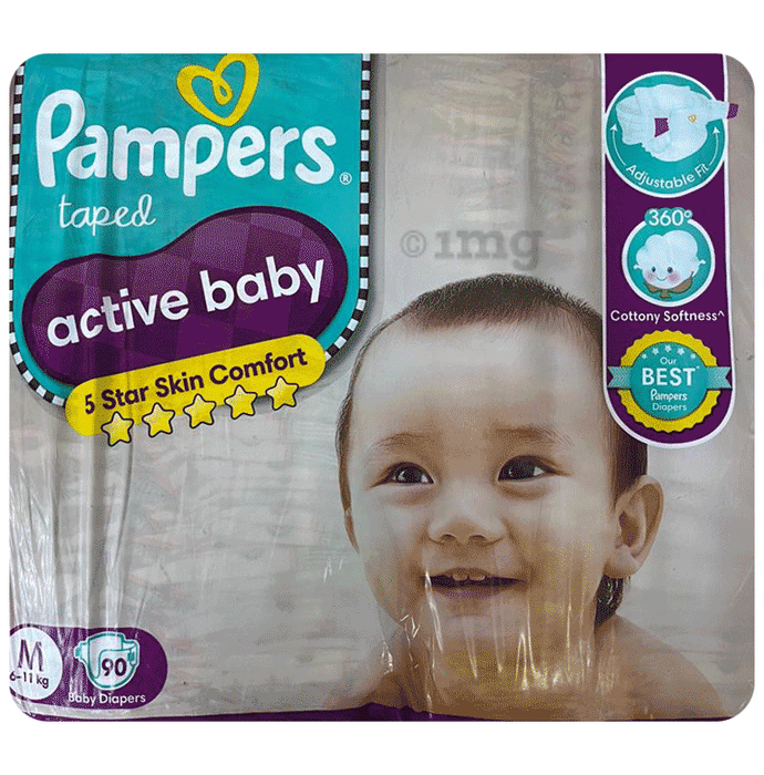 Pampers Taped Active Baby Diaper Medium