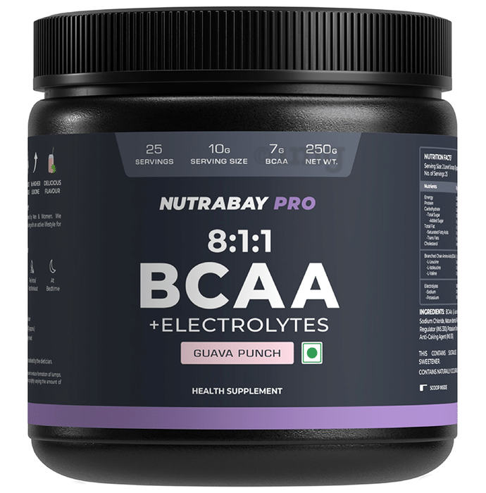 Nutrabay Pro 8:1:1 BCAA + Electrolytes Guava Punch