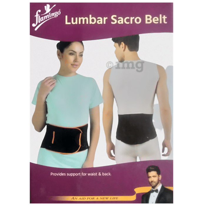 Flamingo Lumbar Sacro Belt | For Pain Relief | Supports Waist & Back Belt Small