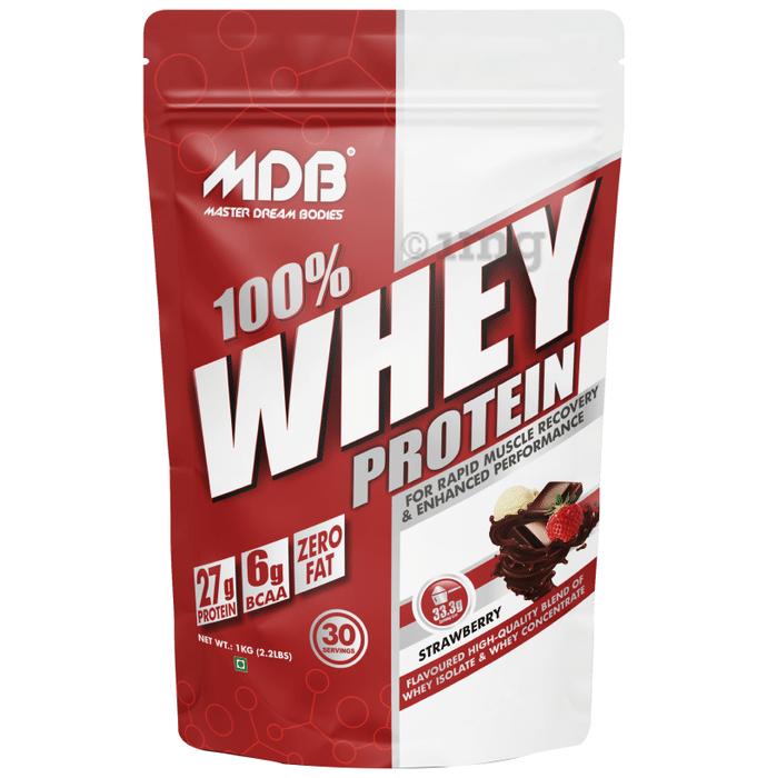 MDB Master Dream Bodies 100% Whey Protein Powder Strawberry