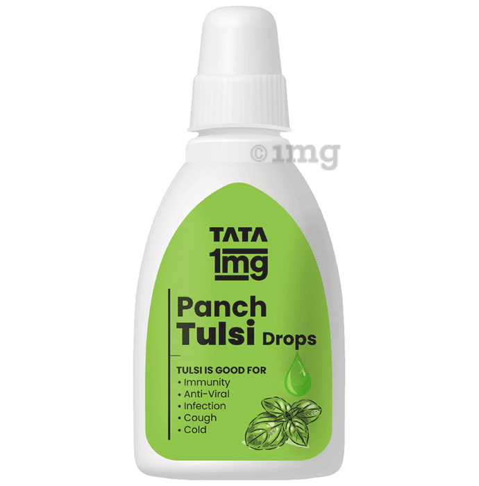 Tata 1mg Panch Tulsi Drops for Respiratory Relief and Healthy Immunity