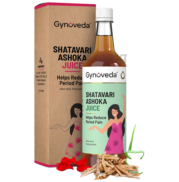 Gynoveda Shatavari Ashoka Juice Helps Reduce Period Pain (1ltr Each)