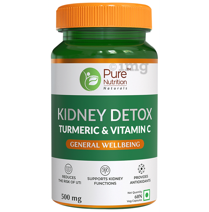 Pure Nutrition Kidney Detox Turmeric & Vitamin C Veg Capsule