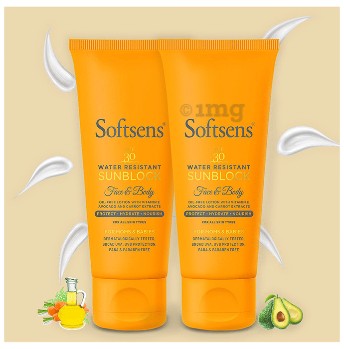 Softsens SPF 30 Water Resistant Sunblock Face and Body