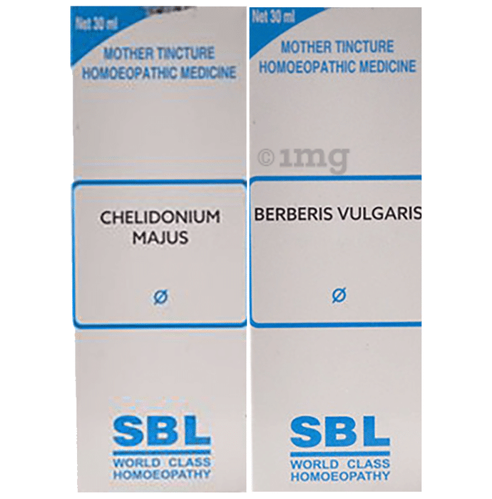 Combo Pack of SBL Berberis Vulgaris Mother Tincture Q & SBL Chelidonium Majus Mother Tincture Q (30ml Each)