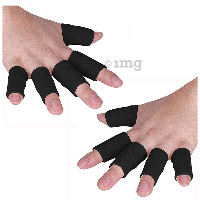 Joyfit Finger Sleeves for Support Black