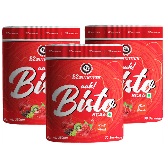 B2 Nutrition Bisto BCAA (250gm Each)  Fruit Punch
