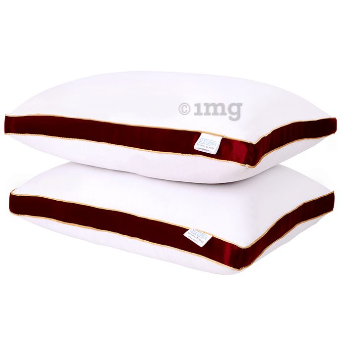 Sleepsia Microfiber Bed Pillow for Sleeping Red