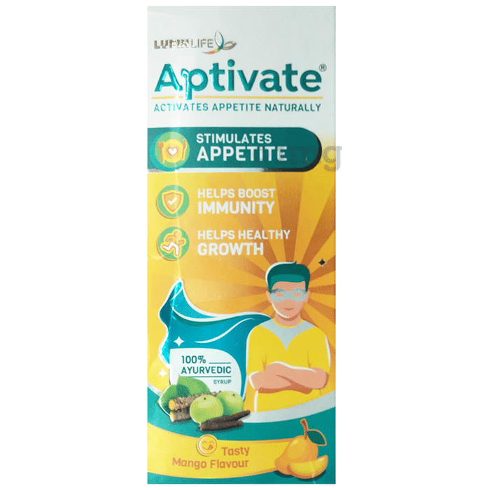 Aptivate 100% Ayurvedic for Appetite, Immunity & Growth | Syrup Mango
