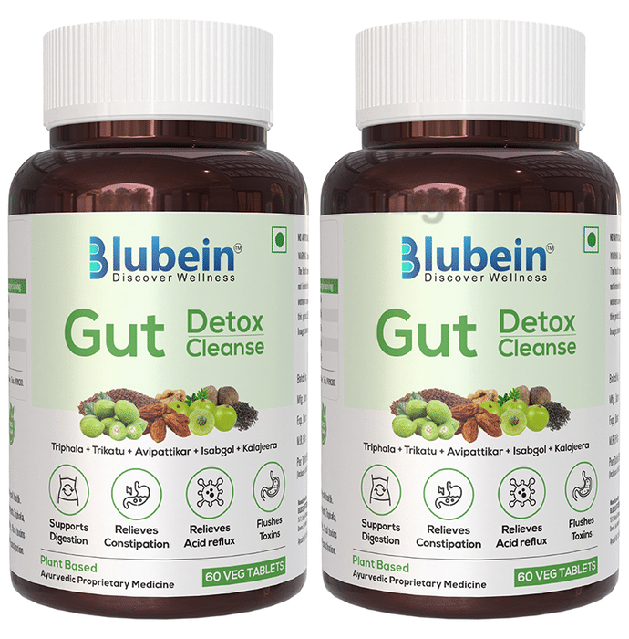 Blubein Gut Detox Cleanse Veg Tablets (60 Each)