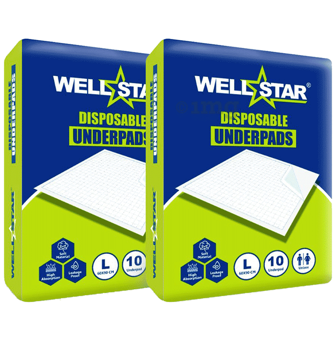 Wellstar Disposable Underpads (10 Each) Large