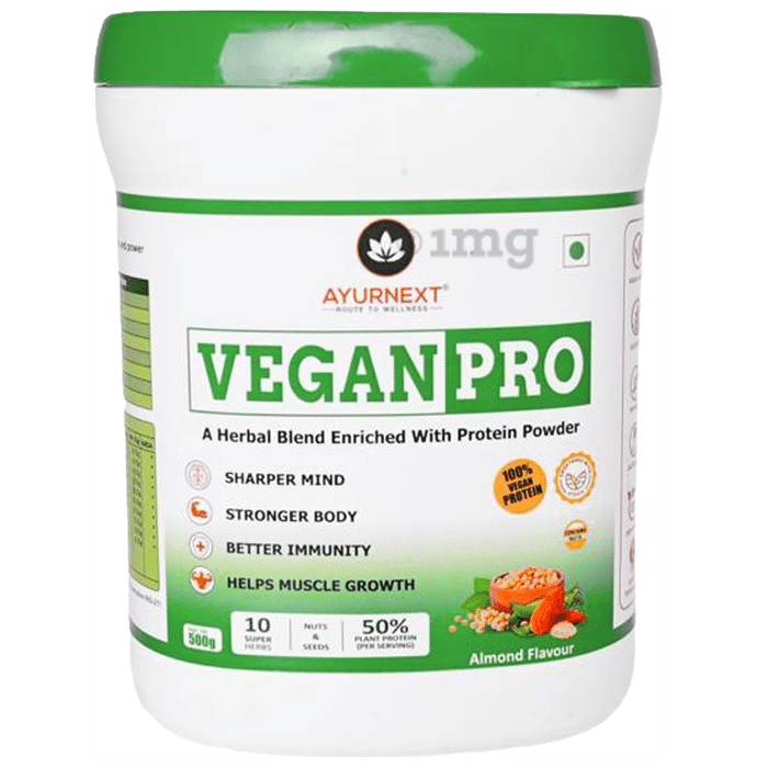 Ayurnext Vegan Pro Protein Powder Almond