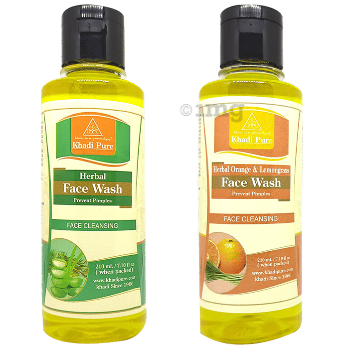 Khadi Pure Combo Pack of Herbal Face Wash and Herbal Orange