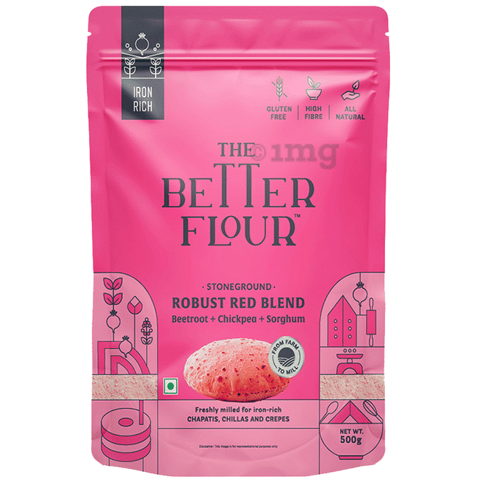 The Better Flour Iron Rich Beetroot Flour, Low Carb Atta & Gluten Free Multigrain Flour Atta