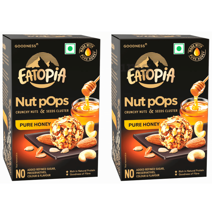 Eatopia Nut Pops Pure Honey (100gm Each)