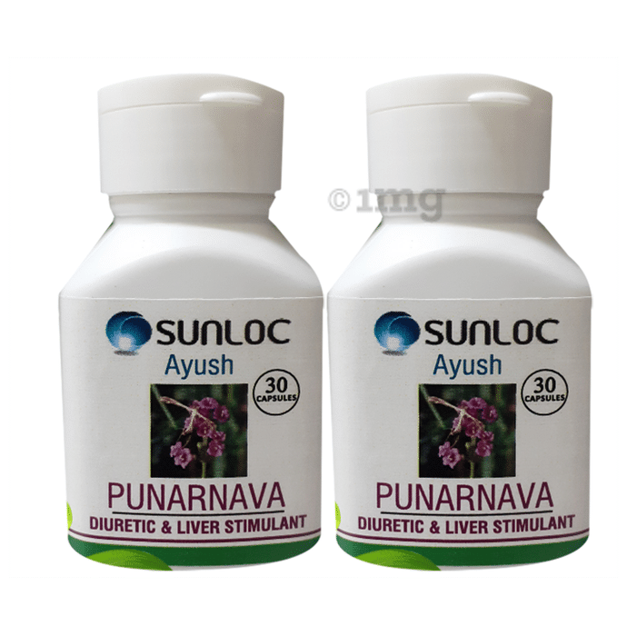 Sunloc Ayush Punarnava Diuretic & Liver Stimulant Capsule (30 Each)