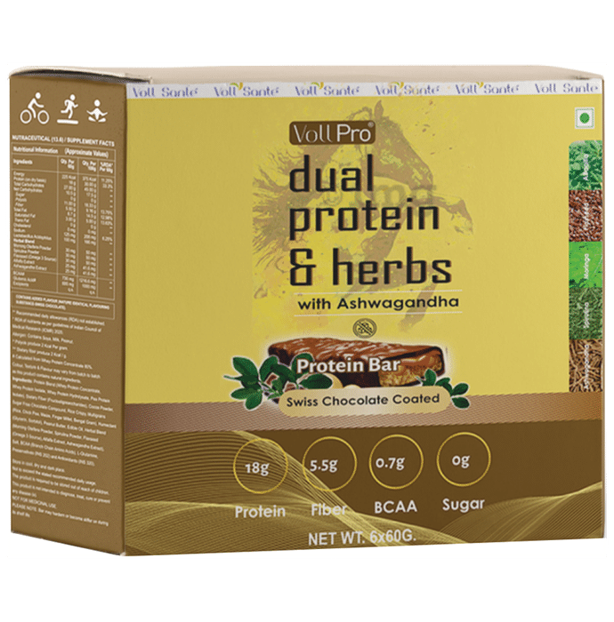 Voll Pro Protein Bar (60gm Each) Swiss Chocolate