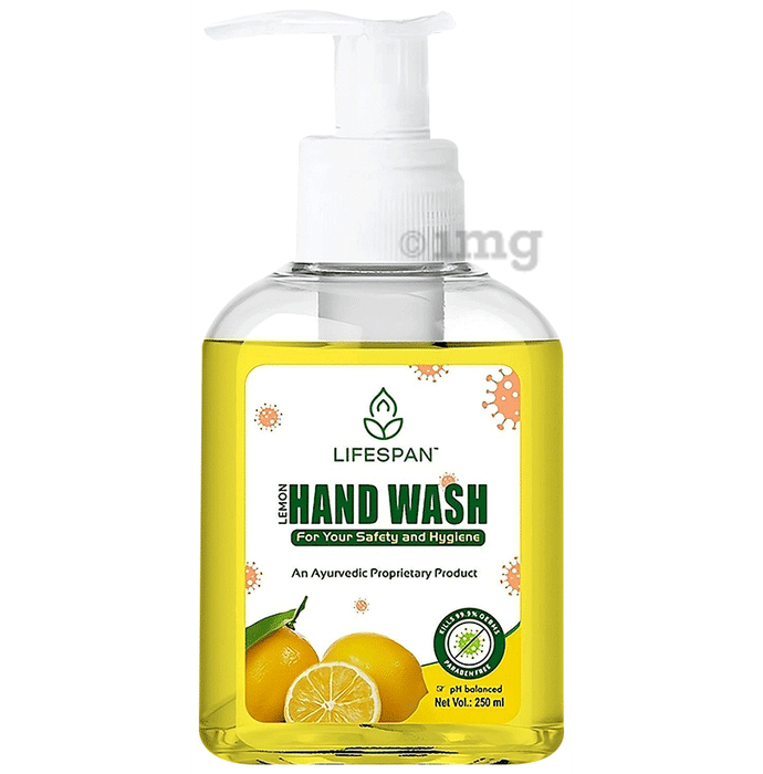 Lifespan Moisturizing Lemon Liquid Handwash | Anti-bacterial | Refreshing Fragrance |
