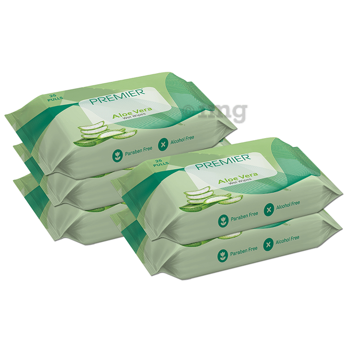Premier Tissues Wet Wipe (25 Each) Aloe Vera