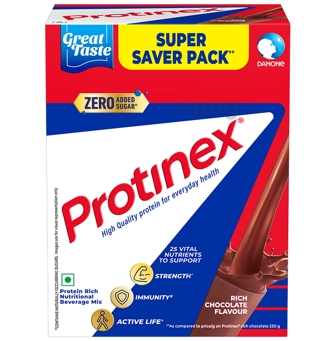 Protinex Protein Powder | Nutritional Drink for Immunity & Strength | Zero Added Sugar | Flavour Rich Chocolate