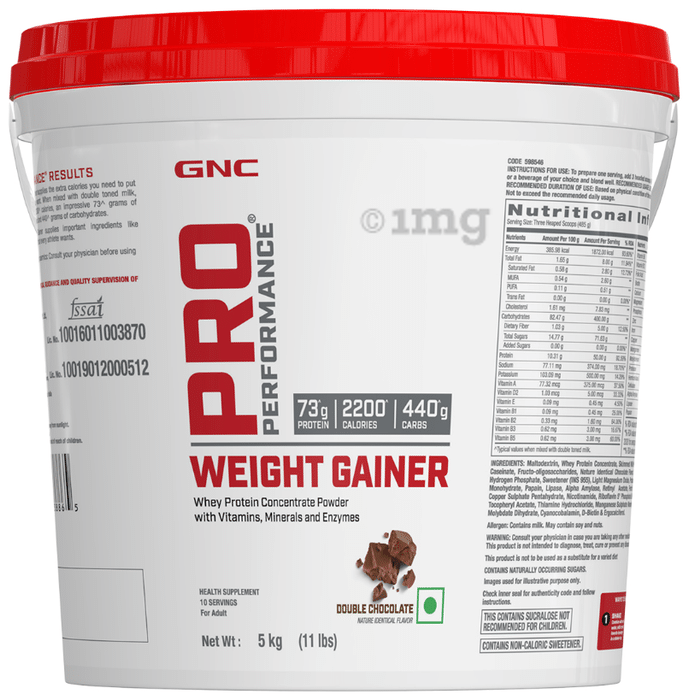 GNC Pro Performance Weight Gainer with Whey Protein | Flavour Double Chocolate