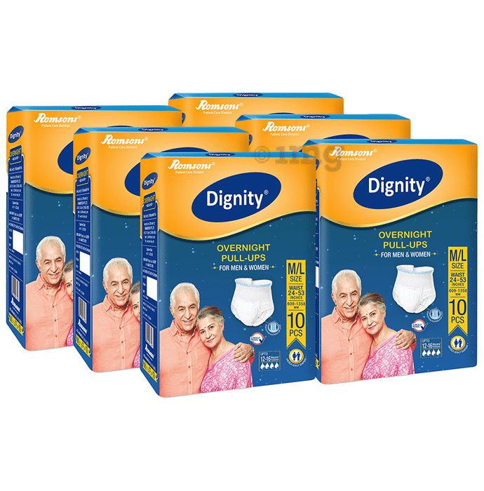 Dignity Overnight Pull-Ups Diaper (10 Each) M-L