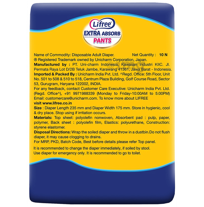 Lifree Extra Absorb Unisex Pants | New Side Wall to Prevent