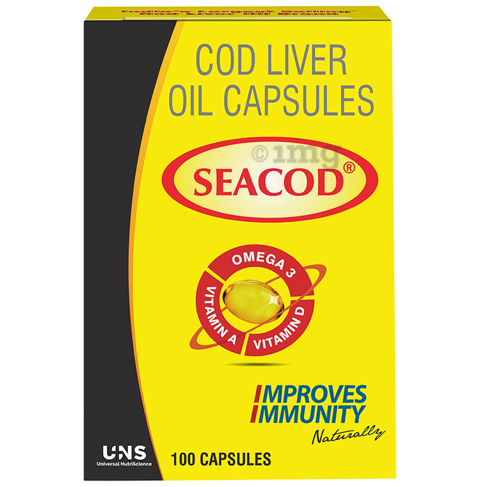 Seacod Cod Liver Oil Capsule Buy bottle of 100 soft gelatin capsules