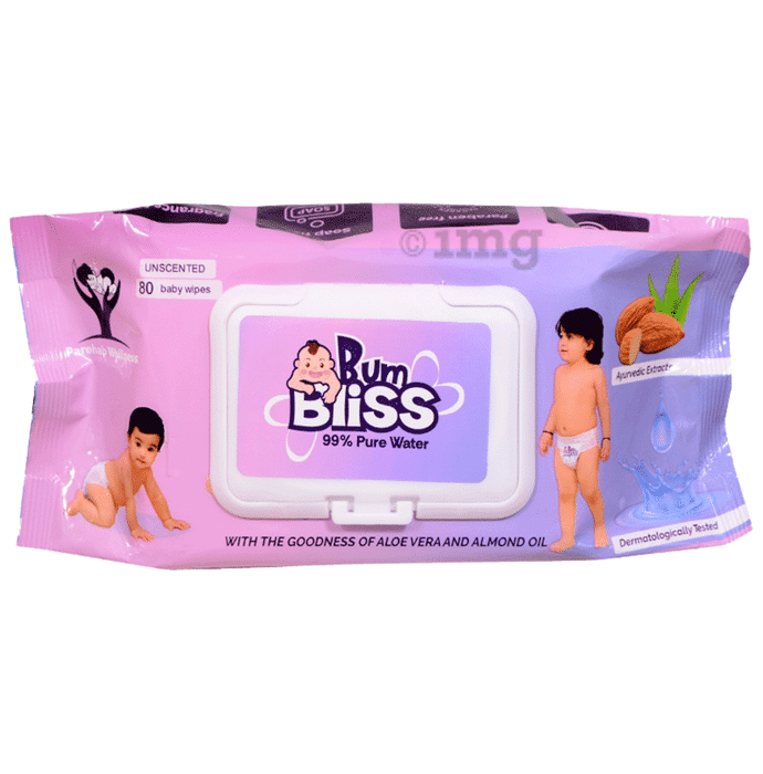 Bum Bliss 99% Pure Water Unscented Baby Wipe (80 Each)