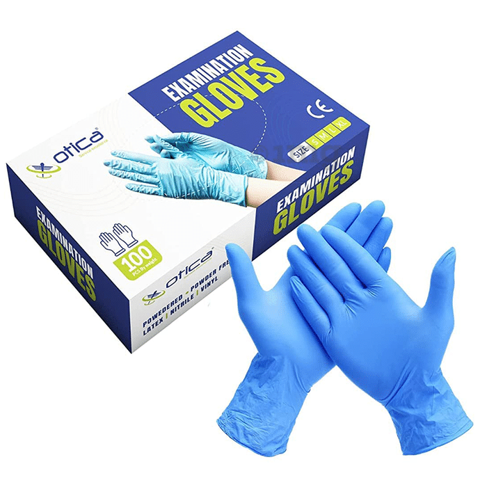 Otica Nitrile Powder Free Examintion Glove Small Blue