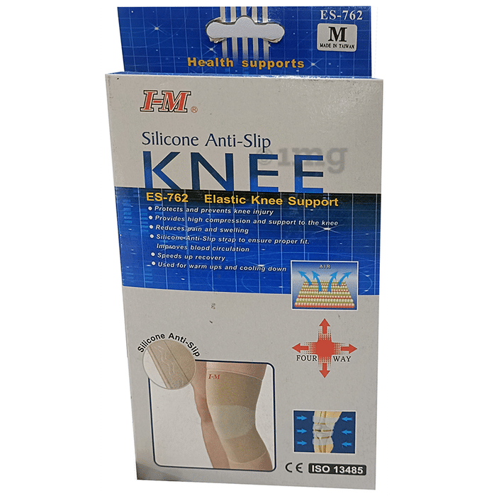 Health Point ES762 Elastic Knee Support with Silicon Anti Slip Medium