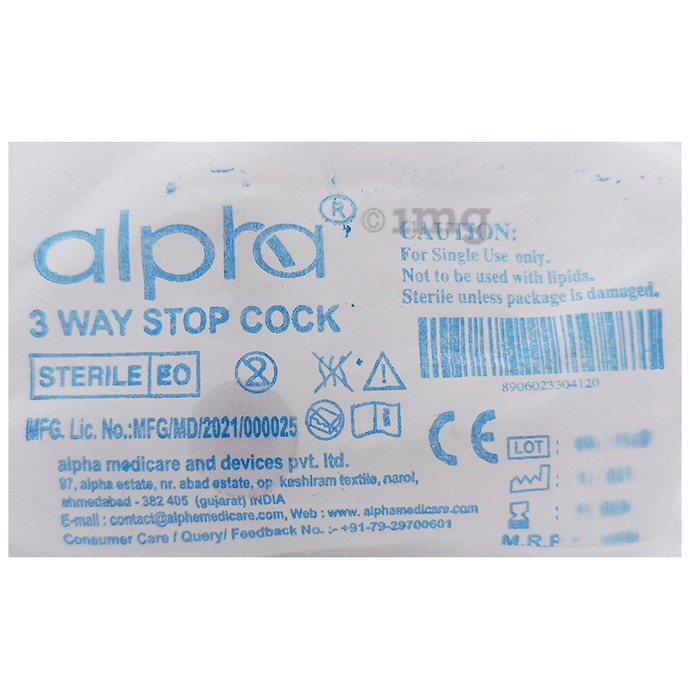 Alpha 3 Way Stop Cock