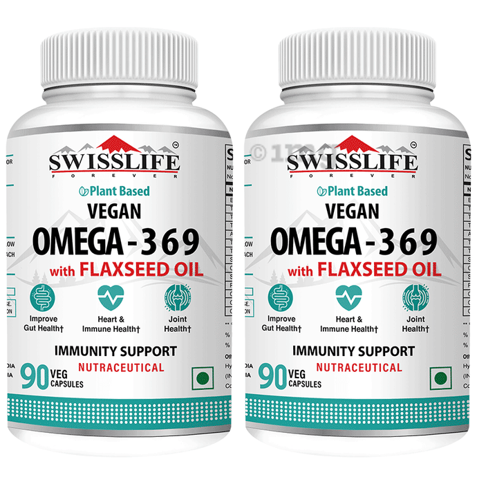 SWISSLIFE FOREVER Omega 3 6 9 with Flaxseed Oil Veg Capsule (90 Each)