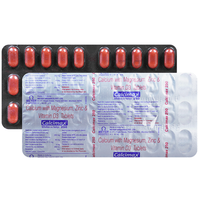 Calcimax 250 Tablet | Calcium Supplement Tablet