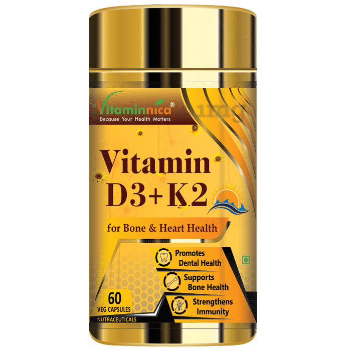 Vitaminnica Vitamin D3+K2 Veg Capsule
