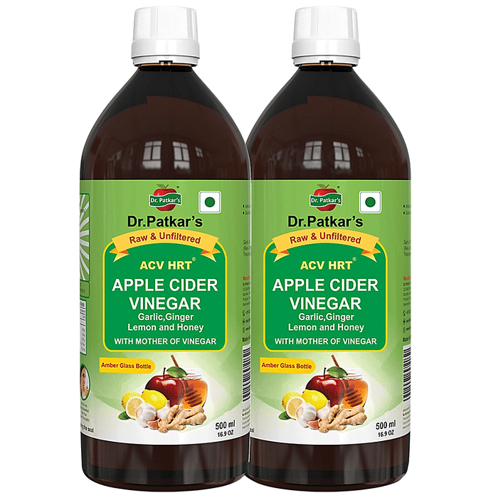 Dr. Patkar's Apple Cider Vinegar Garlic, Ginger, Lemon and Honey with the Mother (500ml Each)