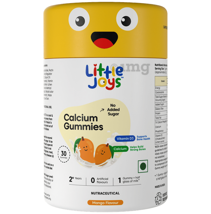 Little Joys Calcium Gummies for 2+ Years Mango No Added Sugar