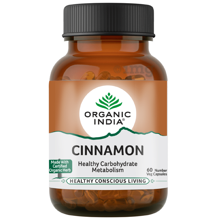 Organic India Cinnamon Capsule | Promotes Healthy Carbohydrate Metabolism