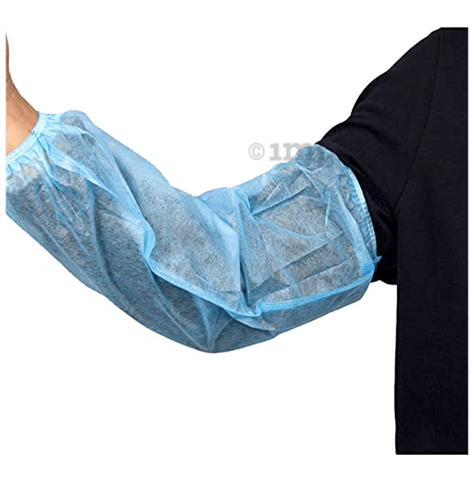 S4 Healthcare Non-Woven Protective Sleeve Covers for Arms Blue