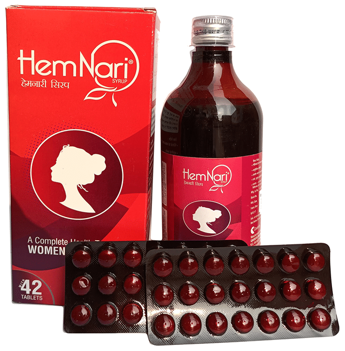 HemNari Combo Pack of Syrup 450ml Each and 2 Stip of 21 Tablet