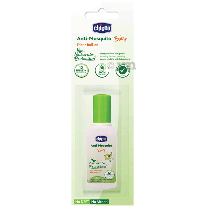 Chicco Anti-Mosquito Baby Fabric Roll-On with Lemongrass & Eucalyptus Oil