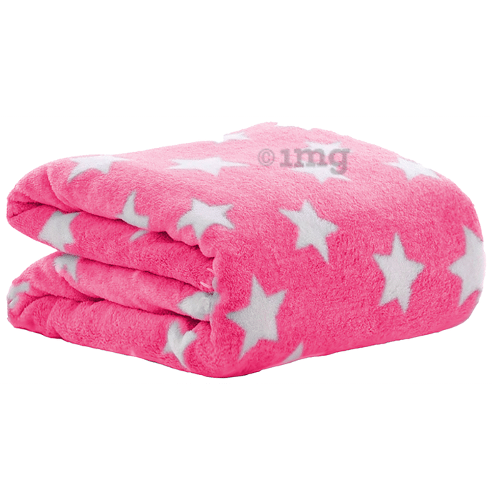 Oyo Baby All Season Ultrasoft Single Baby Blanket Star Pink