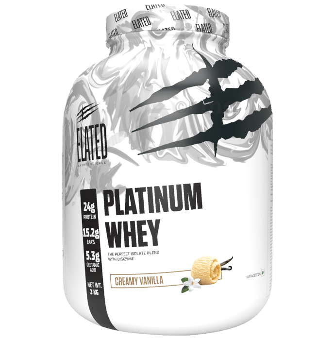 Elated Sports Science Platinum Whey Protein Powder | Flavour Creamy Vanilla