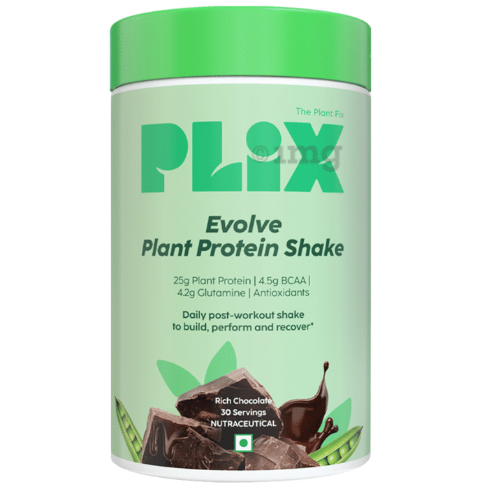 Plix Evolve Plant Protein Shake Powder (1kg Each) Rich Chocolate