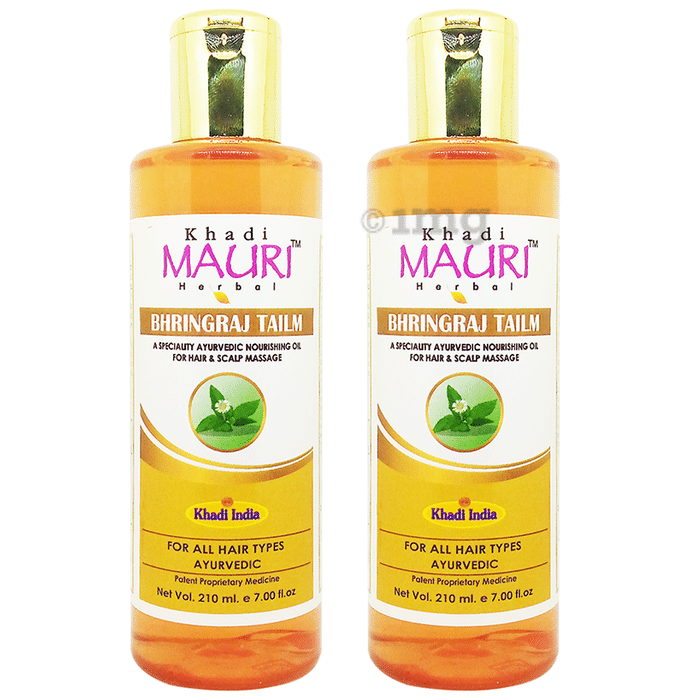 Khadi Mauri Herbal Bhringraj Tailam Hair Oil (210ml Each)
