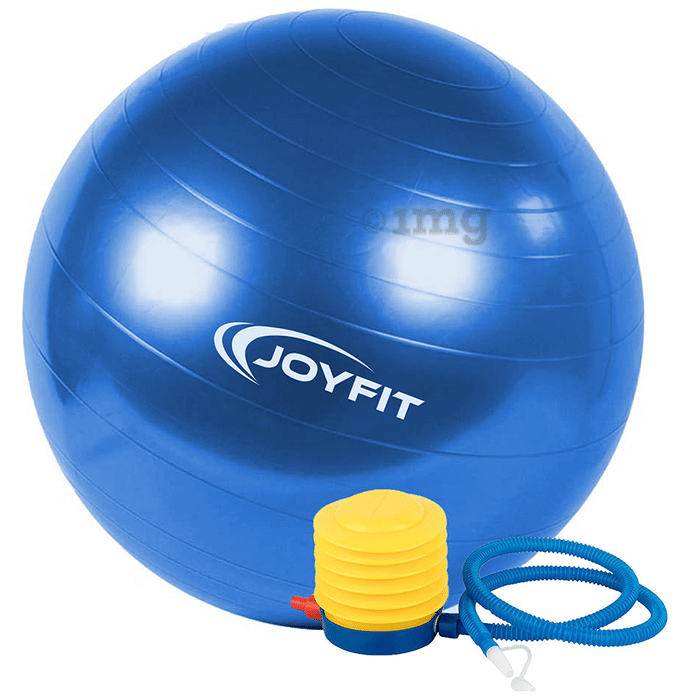 Joyfit Yoga Ball with Inflation Pump Blue Medium
