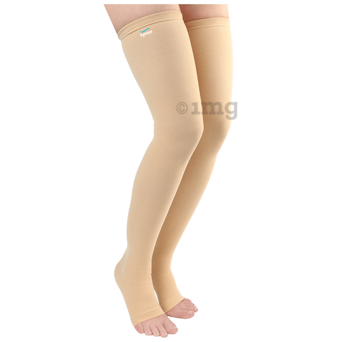 Tynor I 15 Compression Stocking Mid Thigh Open Toe XL