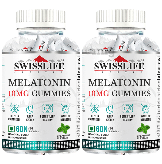 SWISSLIFE FOREVER Melatonin 10mg Veg Gummies (60 Each)