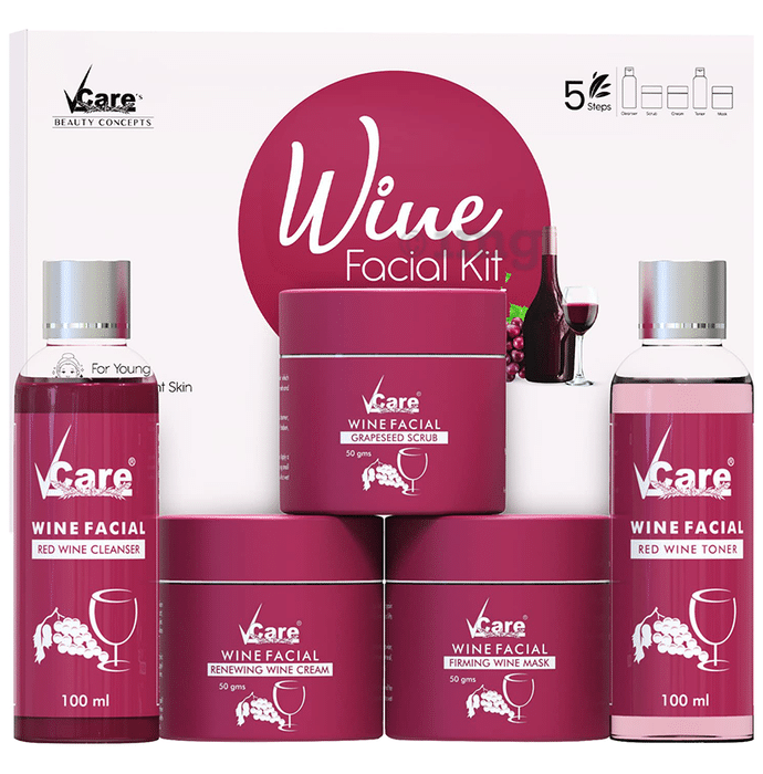 VCare Wine Facial Kit (150gm Each)